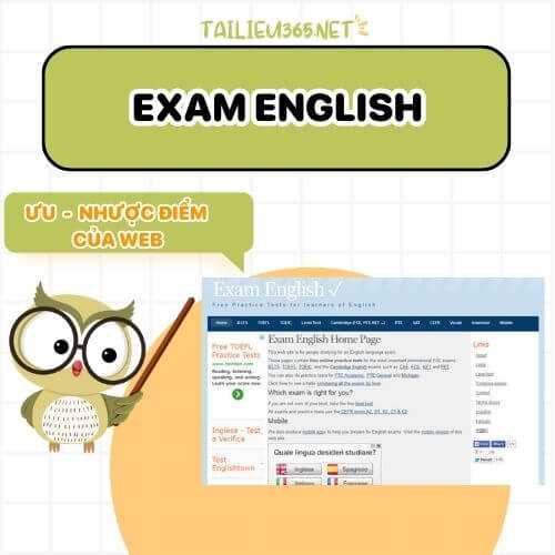 Trang web học TOEIC: Exam English