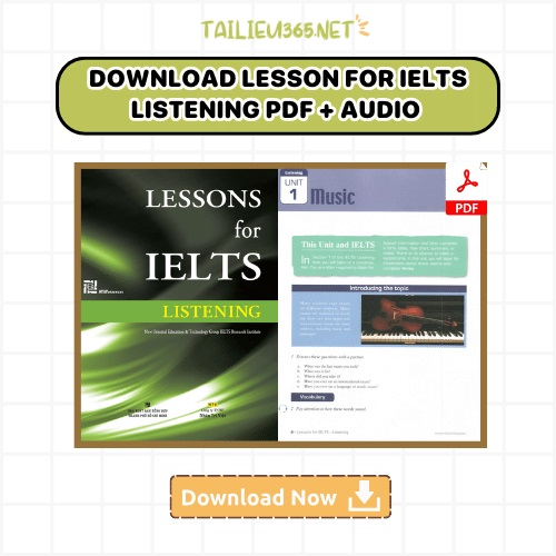 Download Lesson For IELTS Listening PDF + Audio