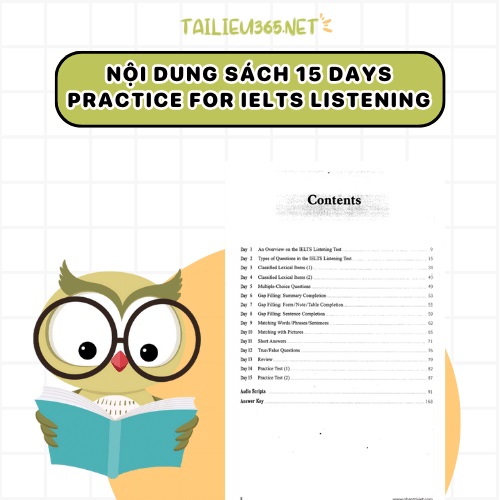 Nội dung sách 15 Days Practice For IELTS Listening