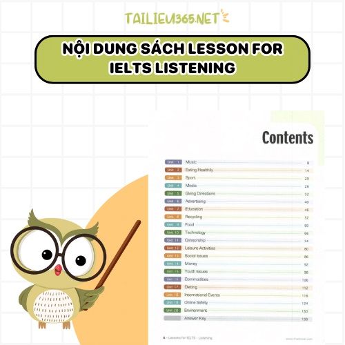 Nội dung sách Lesson For IELTS Listening PDF