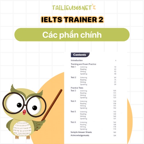 Các phần chính của IELTS Trainer 2